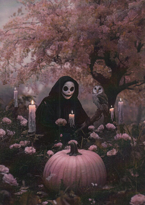 Halloween kuolema ja kynttilät