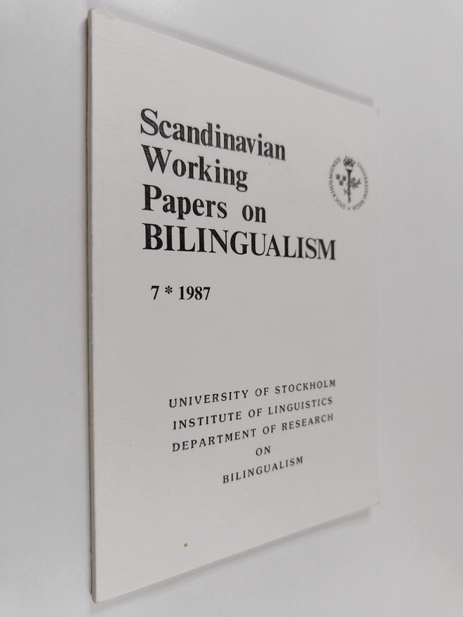 Scandinavian working papers on bilingualism 7