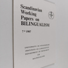 Scandinavian working papers on bilingualism 7 - pikkukuva 1
