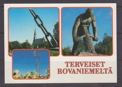 Terveiset Rovaniemeltä käyttämätön kortti.