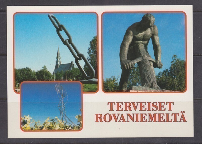 Terveiset Rovaniemeltä  käyttämätön kortti.