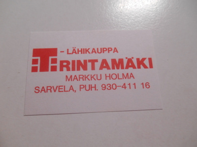 TT Etiketti T-lähikauppa Sarvela