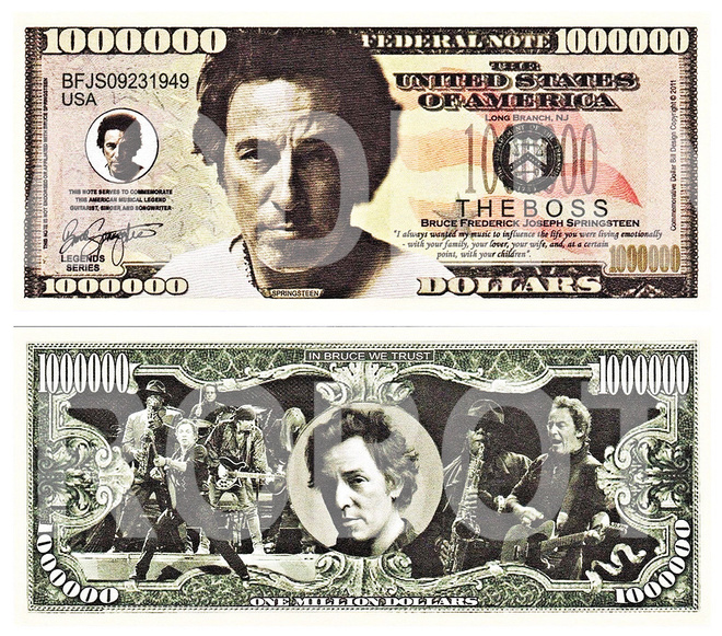 UUSI BRUCE SPRINGSTEEN SETELI * DOLLARI - ILMAINEN TOIMITUS