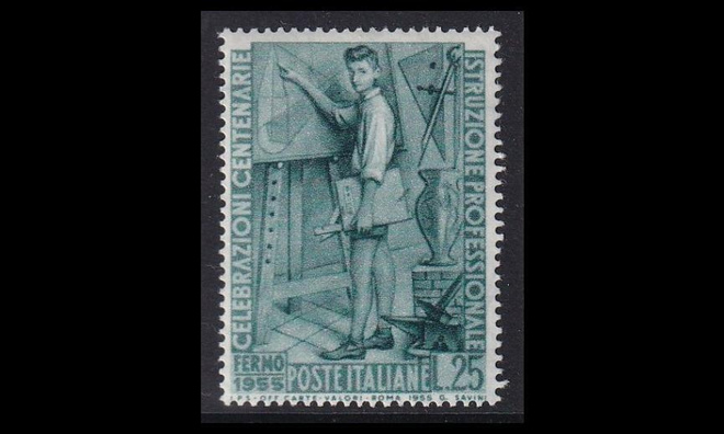 Italia 948 ** Fermon ammatillinen koulutus 100v (1955)