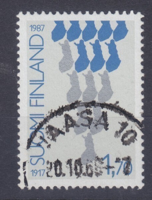 1987 1,7 mk Itsenäisyys loistoleimalla.