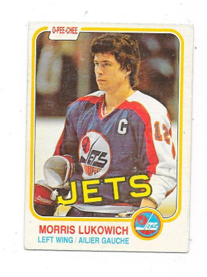 1981-82 OPC #370 Morris Lukowich , Winnipeg Jets