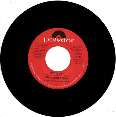 RAY, GOODMAN & BROWN: Special Lady / Deja Vu  7"kk