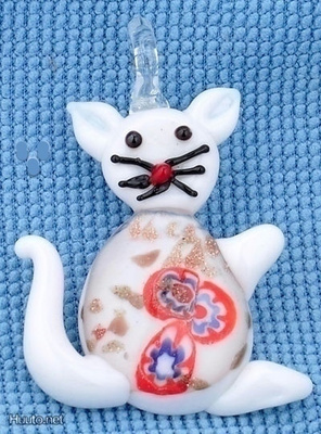 1150 .. Murano Käsityönä Lampwork Taidelasi .. Kaulakoru