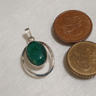 Vintage Hopea riipus Krysokolla kivi, Chrysocolla stone - pikkukuva 2