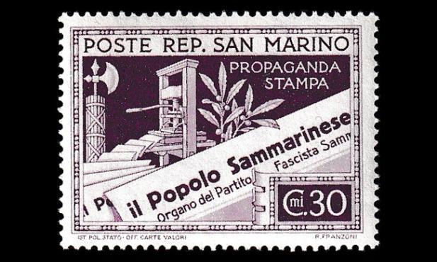 San Marino 262 ** Sanomalehdet 30C (1943)