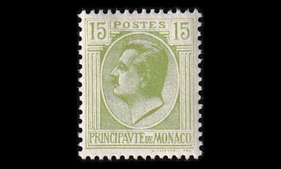 Monaco 78 ** Louis II 15 C kellanvihreä (1924)