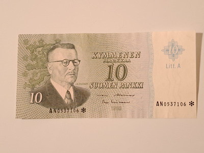 Seteli 10 mk 1963 (tähti *)