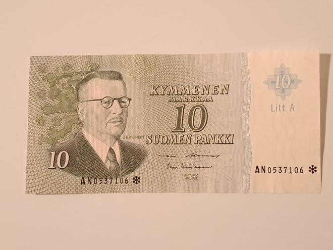 Seteli 10 mk 1963 (tähti *)