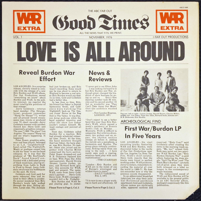 War Featuring Eric Burdon – Love Is All Around