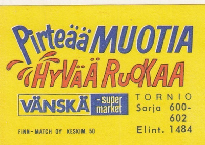Tornio. Vänskä , b281