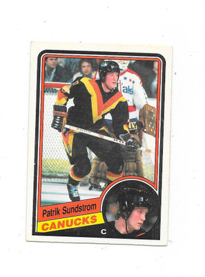 1984-85 OPC #331 Patrik Sundström , Vancouver Canucks