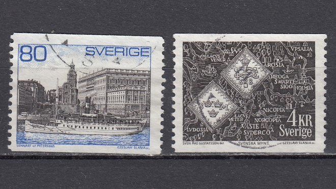 Ruotsi 1971 Fa 719, 720  Waxholmin laiva, Kolikot