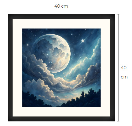 Uusi Superkuu taulu 40 cm x 40 cm