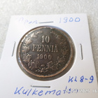 10  penniä   1900  kulkematon tasaisesti  patinoitunut. - pikkukuva 5