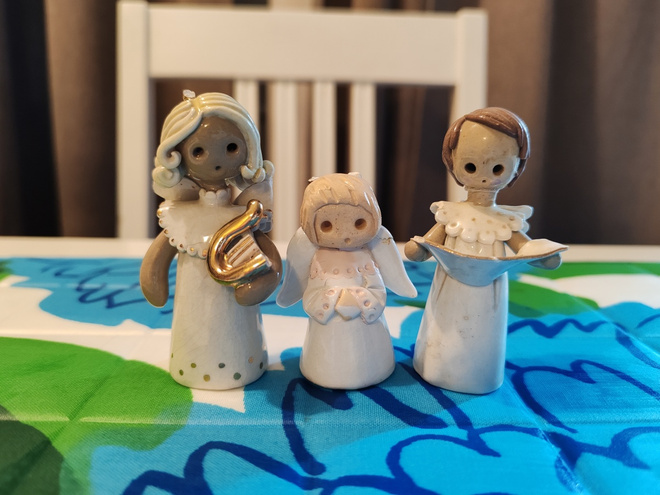 Vintage Enkeli figuurit Falco, Ann-Maj Helpiö