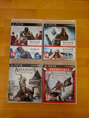 Kuuden Assassin's Creed pelin paketti (CIB) / PS3