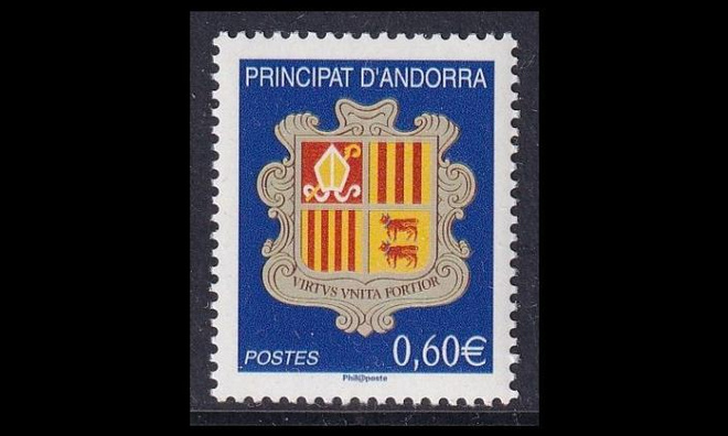 Andorra Fr 654 ** Käyttösarja vaakuna (2007)