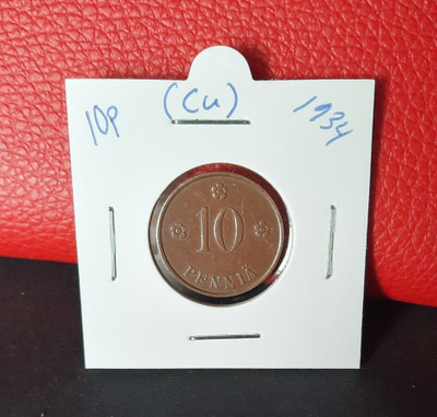 10 penniä (Cu) 1934