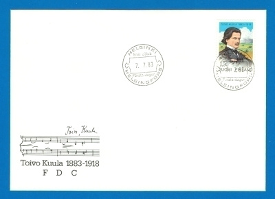 FDC – Toivo Kuula1883-1918 7.7.1983, Lape no 929