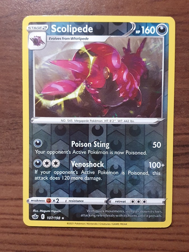 Pokemon Scolipede 107/198 Reverse holo rare
