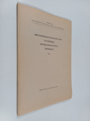V. Kiparsky : Neuvostoliittoinstituutin vuosikirja No 1 -...