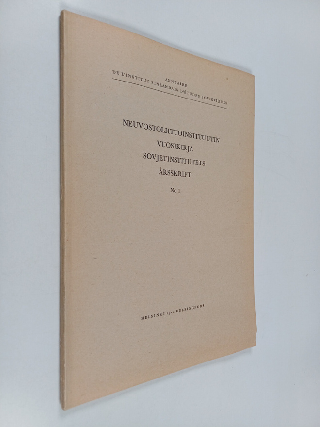 V. Kiparsky : Neuvostoliittoinstituutin vuosikirja No 1 -...