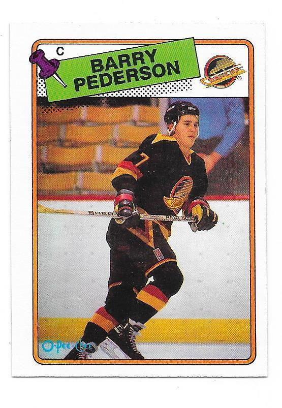 1988-89 OPC #32 Barry Pederson Vancouver Canucks