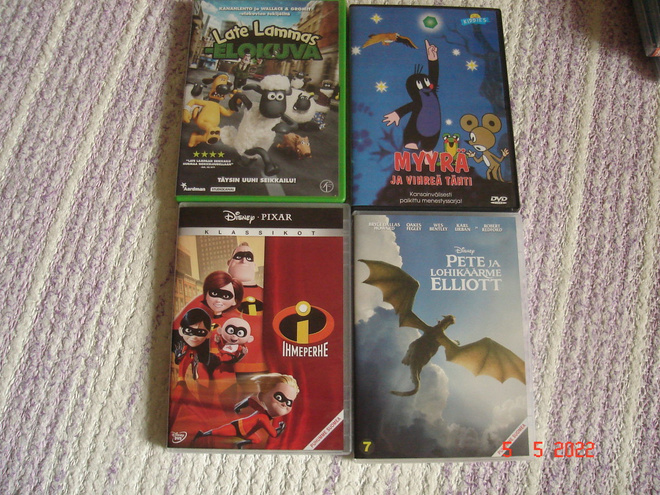 Lasten elokuvia,  DVD,  4 kpl