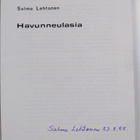 Salme Lehtonen : Havunneulasia : runoja (signeerattu) - pikkukuva 3