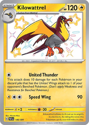 Kilowattrel 146/091 - Paldean Fates - NM/M