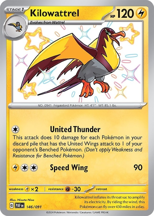 Kilowattrel 146/091 - Paldean Fates - NM/M