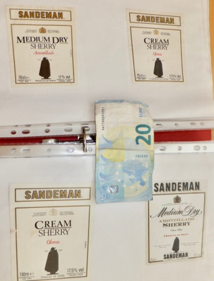 n.320xVANHA Etiketti Espanja Sherry Portviini Väkevät Viinit