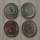 5 Deutsche Mark 1995 – 4 kpl erä Proof / UNC, eri rahapajat - pikkukuva 1