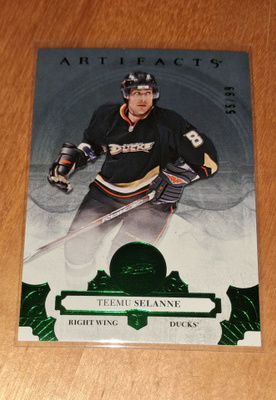 17-18 UD Artifacts Emerald #143 Teemu Selänne /99