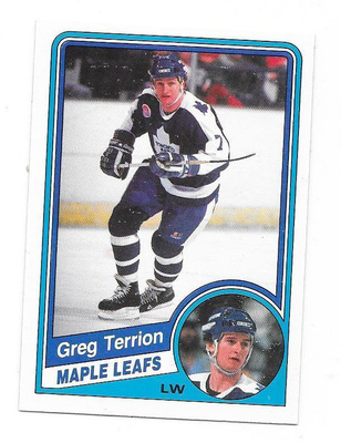 1984-85 OPC #312 Greg Terrion Toronto Maple Leafs