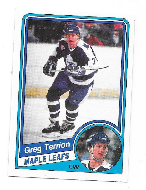 1984-85 OPC #312 Greg Terrion Toronto Maple Leafs