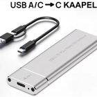 Hopeanvärinen M.2 NVMe SSD -kotelo USB 3.0 / Type C #32253 - pikkukuva 1