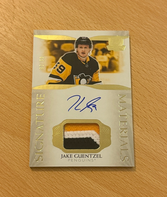 2021-22 The Cup Jake Guentzel Signature Materials /99