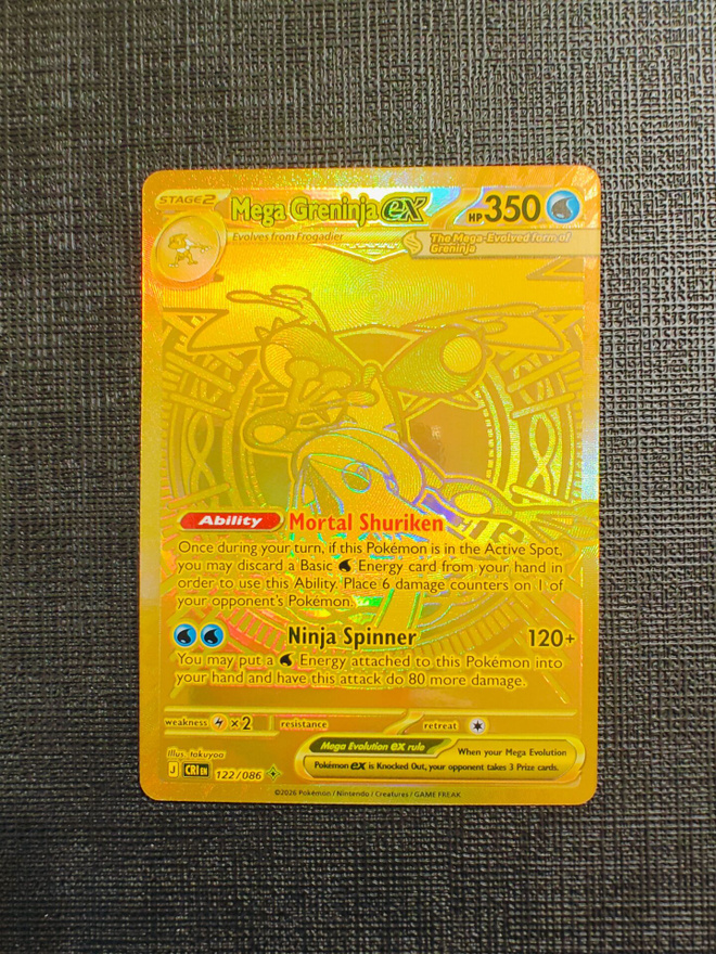 Mega Greninja EX Hyper Rare 122/086 Chaos Rising