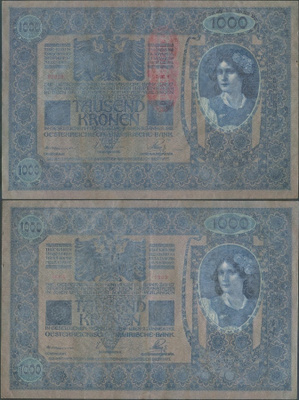 Itävalta-Unkari 1000 Kronen 1902 isokokoinen seteli!!