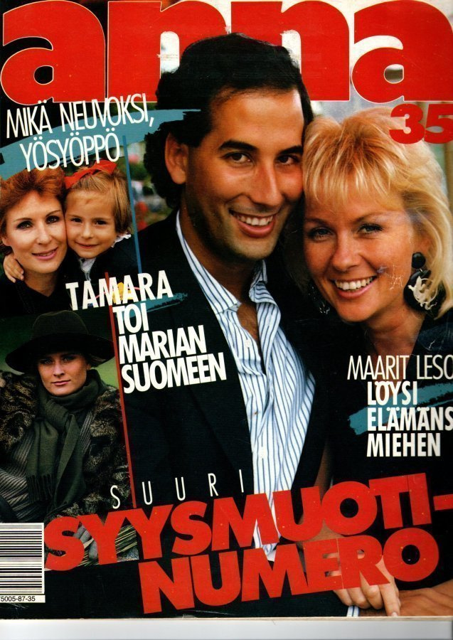 Anna n:o 35 1987 Maarit Leso & Tom Glocer. Naisemme Roomassa