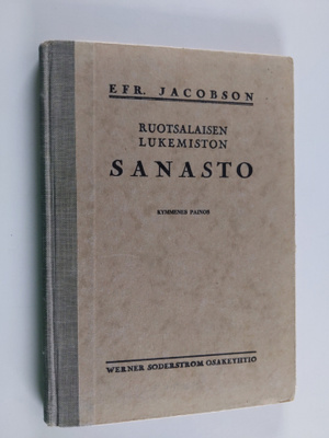 Efr Jacobson : Ruotsalaisen lukemiston sanasto 1