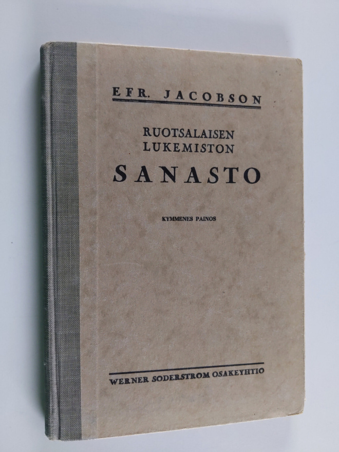 Efr Jacobson : Ruotsalaisen lukemiston sanasto 1
