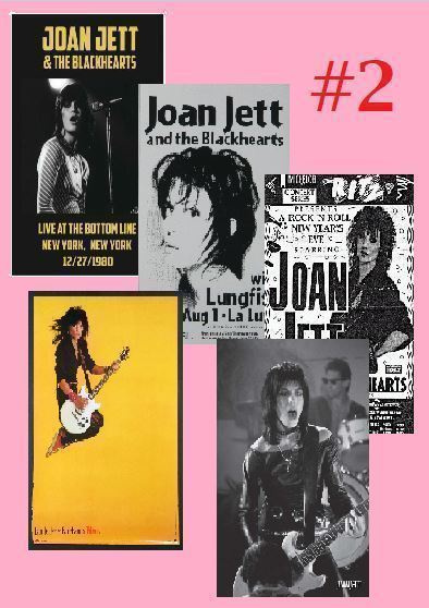 JOAN JETT --- julistesetti 5kpl --- 21cm x 30cm #2