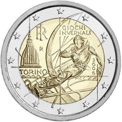 Italia 2006 2 € Torinon olympialaiset UNC